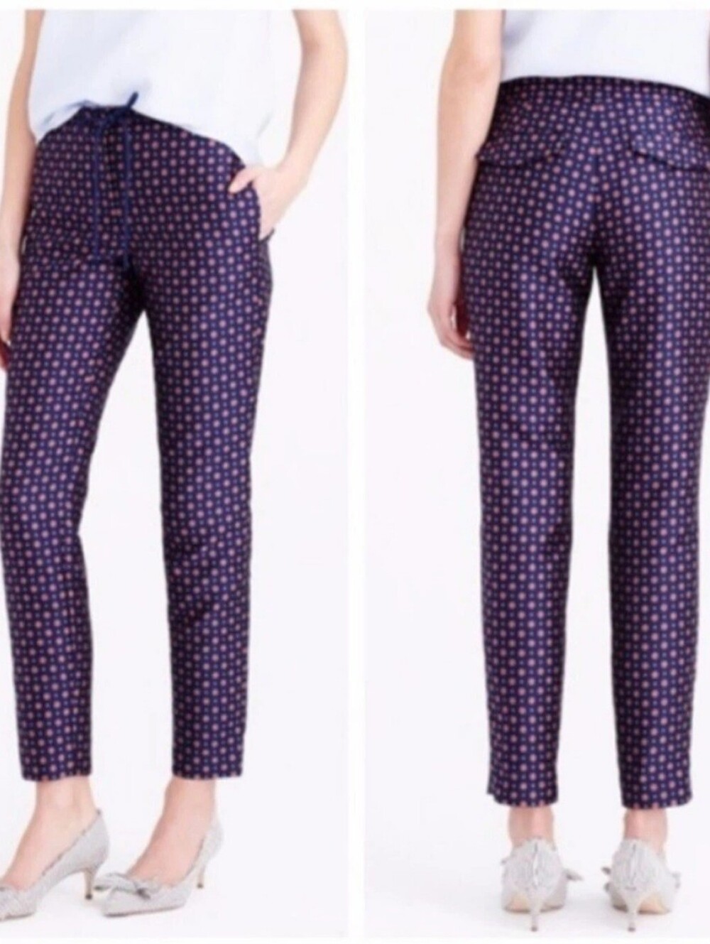 J.CREW Drawstring Foulard Print Pants